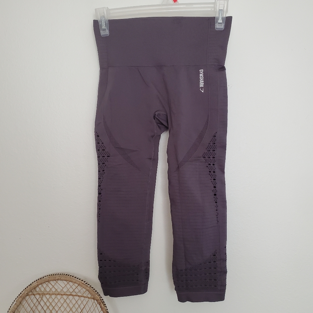 Gym shark crop leggings - Picture 1 of 9